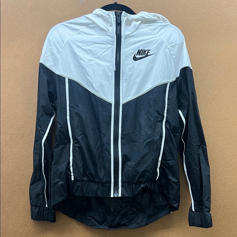 Nike Black and White Hooded Jacket
